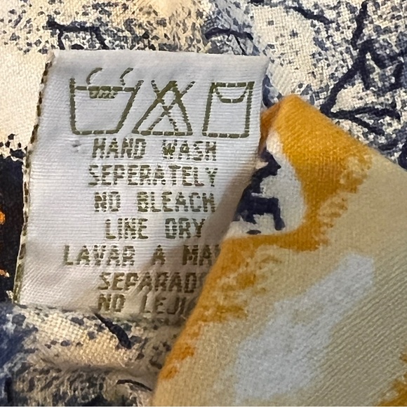 Colo Wear Hawaiian Classics Shirt Short Sleeve Button Down Yellow Blue Men Large - Picture 8 of 13